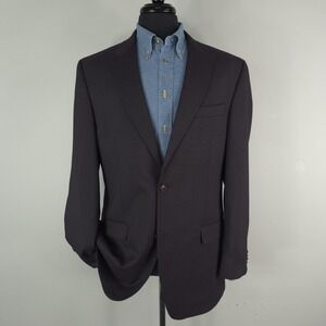 Sean John Suit Jacket Mens 42L Purple Stretch Two Button Blazer Peak Lapel